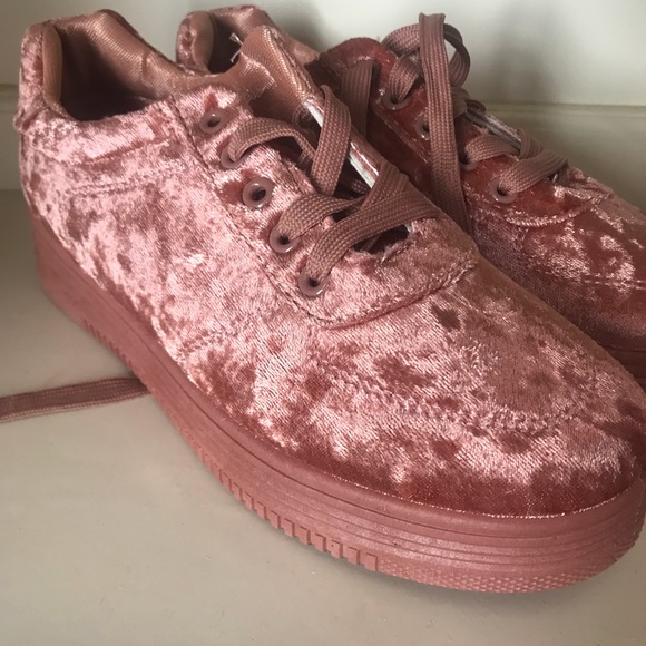 velvet platform sneakers - Picture 4 of 4